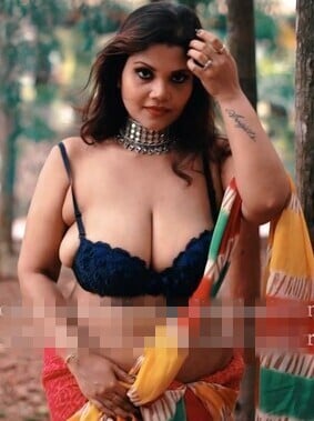 Naari Magazine Rai boobs coming out of bra blouse