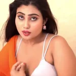 Soumi Saha Saree Sundori Orenge Chiffon Saree - Pink Heart Movies