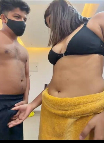 Young couple rose applying oil on her body and blowjob